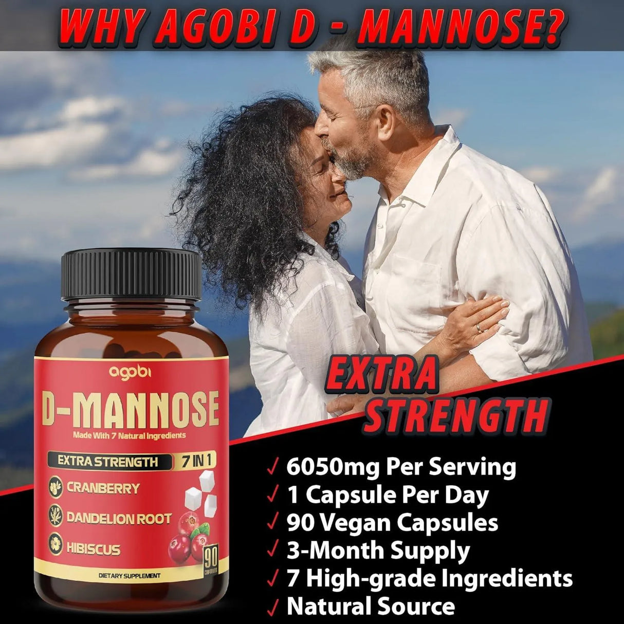 AGOBI - agobi D-Mannose 7 in 1 90 Capsulas - The Red Vitamin MX - Suplementos Alimenticios - {{ shop.shopifyCountryName }}