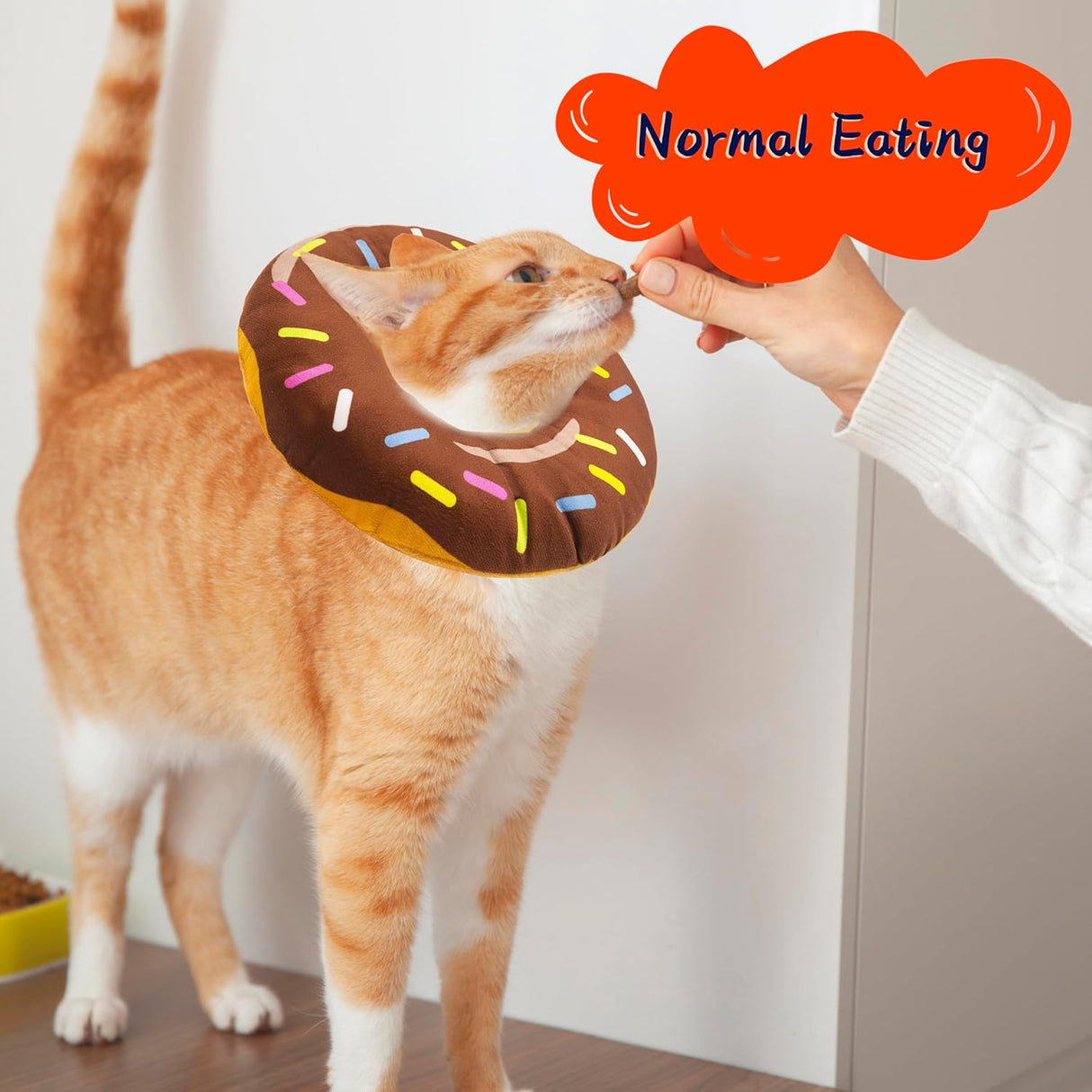 Seyezo Cat Cone Collar Soft Donut Brown Small