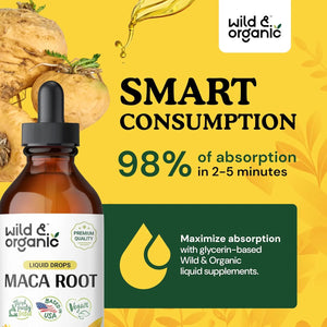 WILD & ORGANIC - Wild & Organic Maca Root Drops 120Ml. - The Red Vitamin MX - Suplementos Alimenticios - {{ shop.shopifyCountryName }}