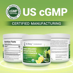 DR. BERG - Dr. Berg Raw Wheatgrass Powder 60 Servicios Lemon Flavor 164Gr. - The Red Vitamin MX - Suplementos Alimenticios - {{ shop.shopifyCountryName }}