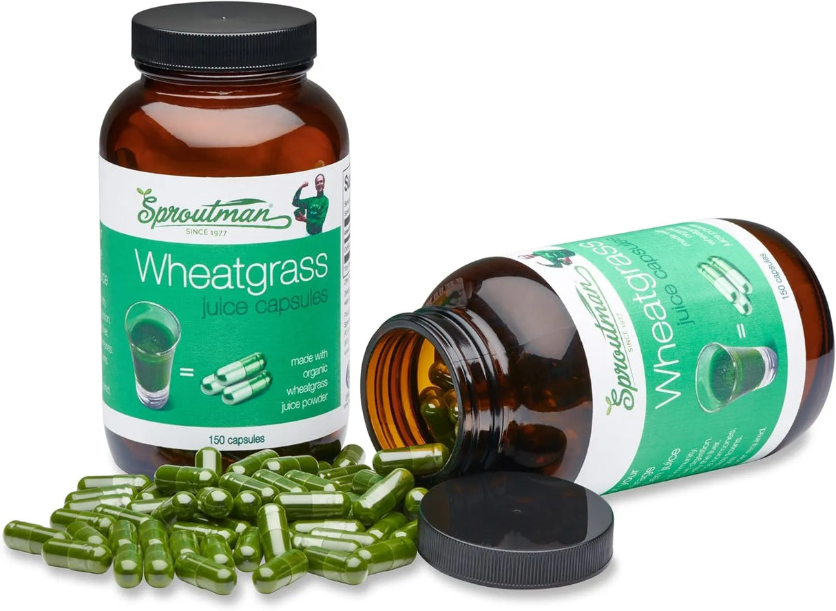 SPROUTMAN - Sproutman Organic Wheatgrass Juice Powder 150 Capsulas - The Red Vitamin MX - Suplementos Alimenticios - {{ shop.shopifyCountryName }}