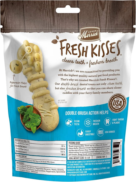 MERRICK - Merrick Fresh Kisses Natural Dental Chews Toothbrush Treat For Tiny Dogs 5-15 Lbs 33 Piezas - The Red Vitamin MX - Cuidado Dental Para Perros - {{ shop.shopifyCountryName }}
