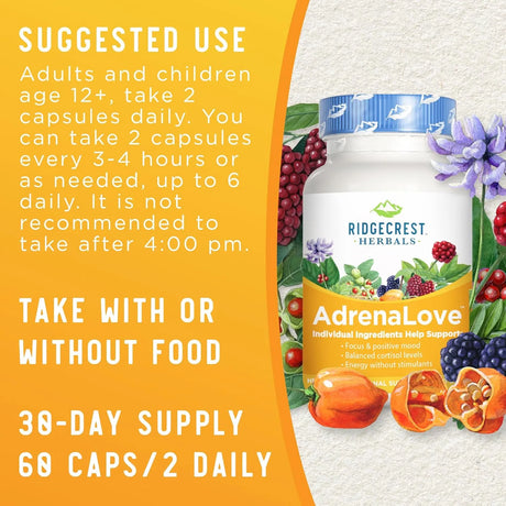 RIDGECREST HERBALS - Ridgecrest Herbals AdrenaLove 60 Capsulas - The Red Vitamin MX - Suplementos Alimenticios - {{ shop.shopifyCountryName }}