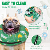 Toptakeit Elevated Inflatable Dog Collar GREEN XLARGE