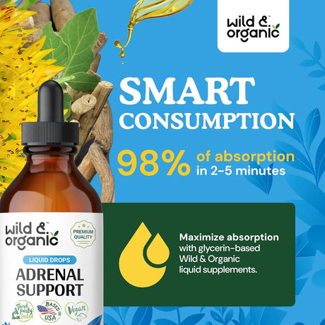 WILD & ORGANIC - Wild & Organic Adrenal Support Tincture 4 Fl.Oz. - The Red Vitamin MX - Suplementos Alimenticios - {{ shop.shopifyCountryName }}