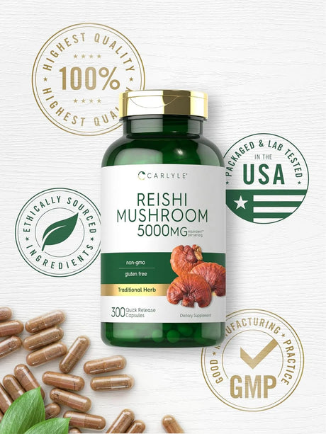 CARLYLE - Carlyle Reishi Mushroom 5000Mg. 300 Capsulas - The Red Vitamin MX - Suplementos Alimenticios - {{ shop.shopifyCountryName }}