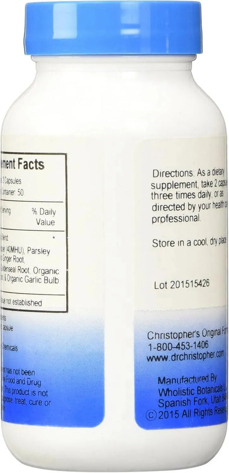 CHRISTOPHER´S - Dr. Christopher Blood Circulation Formula 100 Capsulas - The Red Vitamin MX - Suplementos Alimenticios - {{ shop.shopifyCountryName }}
