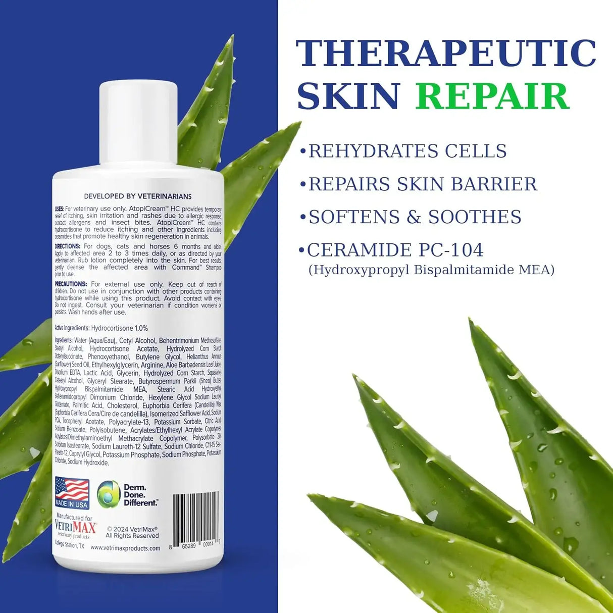 ATOPICREAM - AtopiCream HC Leave-In 1% Hydrocortisone Conditioner Moisturizer for Dogs 8 Fl.Oz. - The Red Vitamin MX - Remedios Para La Picazón De Perros - {{ shop.shopifyCountryName }}