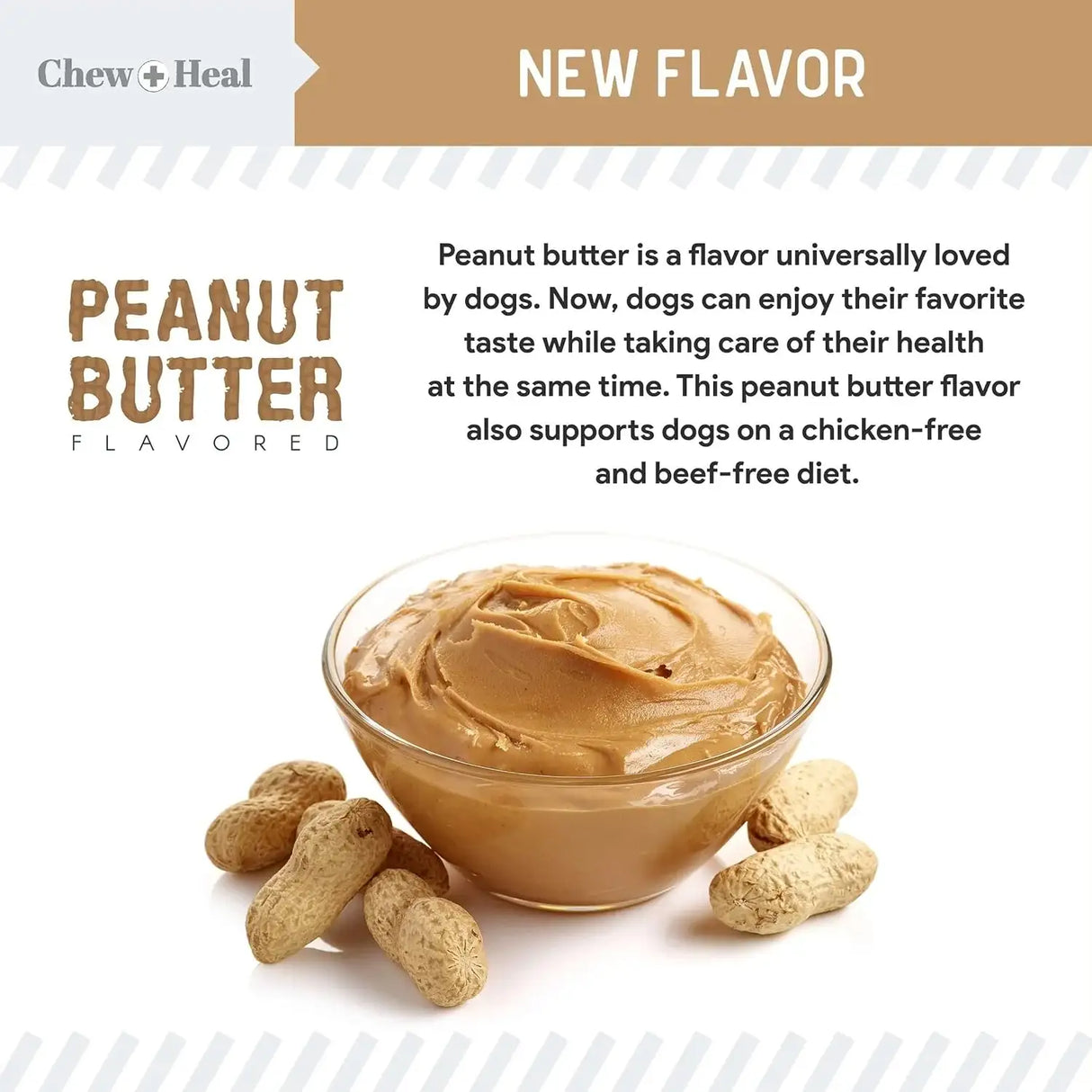 CHEW + HEAL - Chew + Heal Labs Calming Chews for Dogs Peanut Butter 60 Masticables - The Red Vitamin MX - Relajantes Para Perros - {{ shop.shopifyCountryName }}