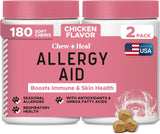Chew + Heal Labs Dog Allergy Chews 90 Masticables 2 Pack