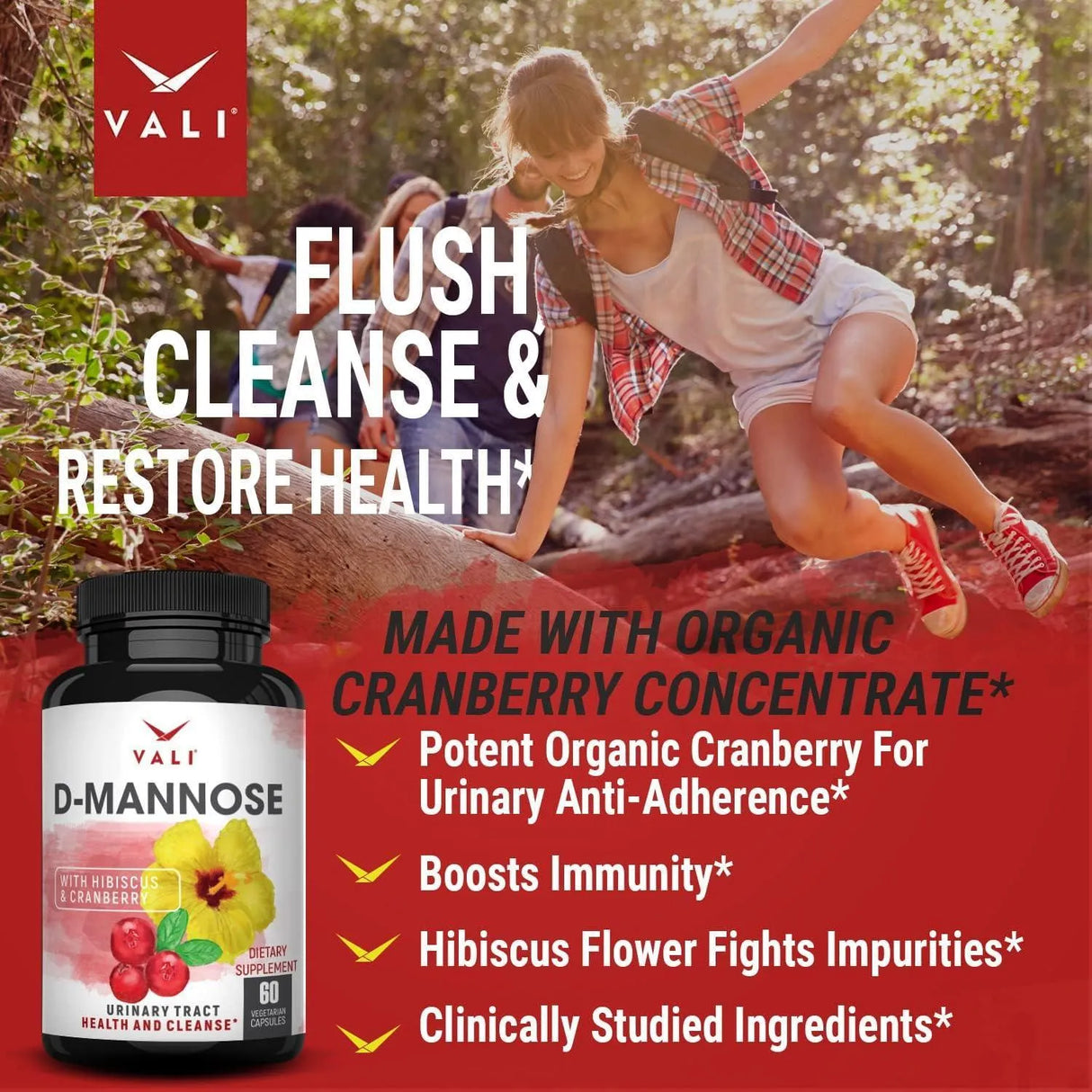 VALI - VALI D-Mannose 1000Mg. 60 Capsulas - The Red Vitamin MX - Suplementos Alimenticios - {{ shop.shopifyCountryName }}