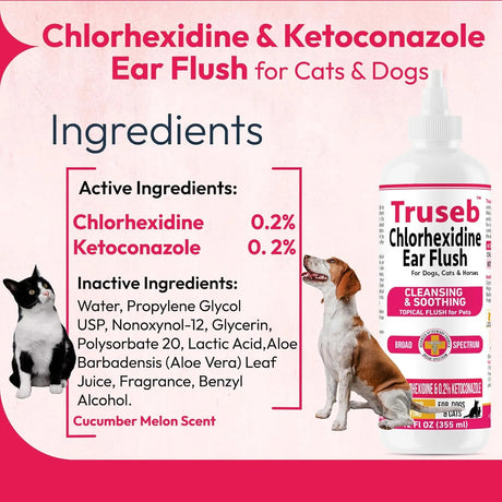 TRUSEB - Truseb Advanced Topical Dog Ear Wash 12 Fl.Oz. - The Red Vitamin MX - Cuidado Del Oído De Perros - {{ shop.shopifyCountryName }}