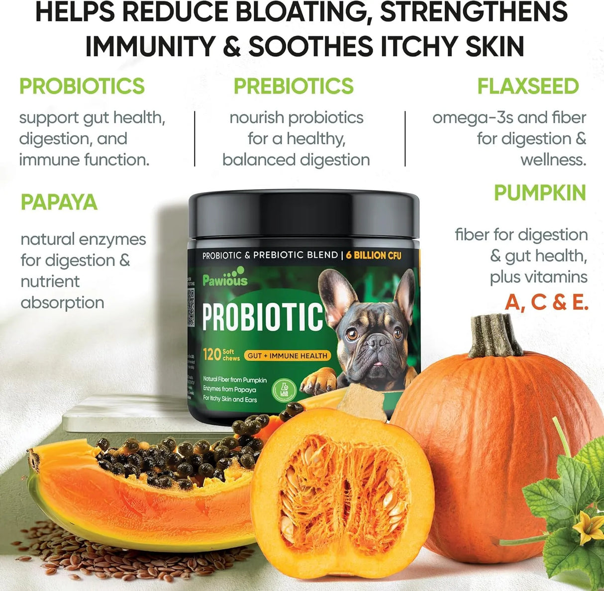 PAWIOUS - Pawious Probiotics for Dogs 120 Masticables - The Red Vitamin MX - Probióticos Para Perros - {{ shop.shopifyCountryName }}