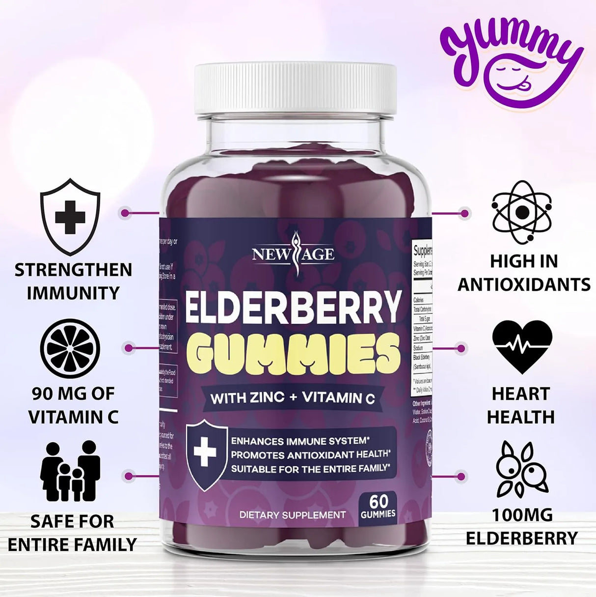 NEW AGE - NEW AGE Premium Elderberry Gummies 60 Gomitas 2 Pack - The Red Vitamin MX - Suplementos Alimenticios - {{ shop.shopifyCountryName }}