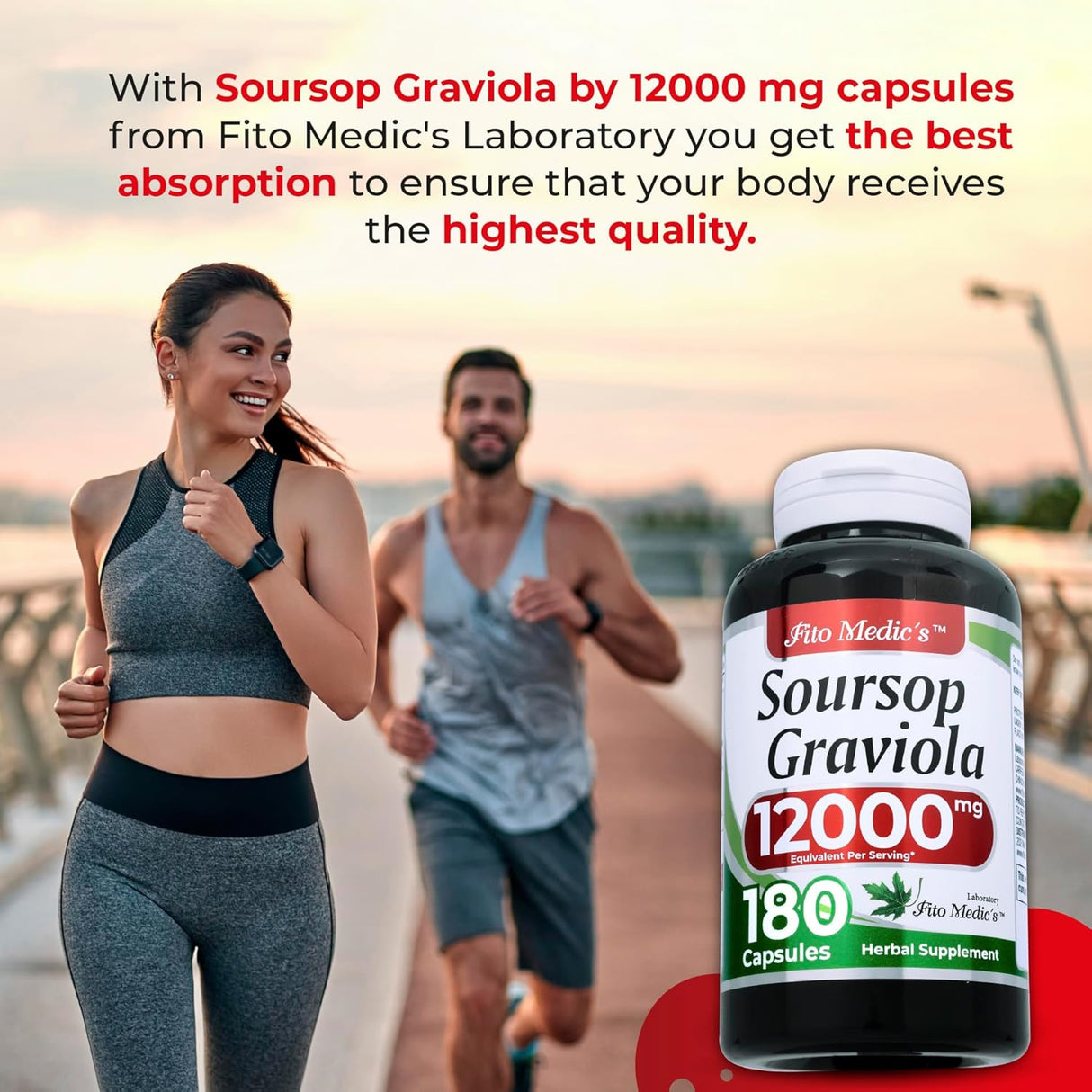 FITO MEDIC'S Lab Soursop Graviola 12,000Mg. 180 Capsulas