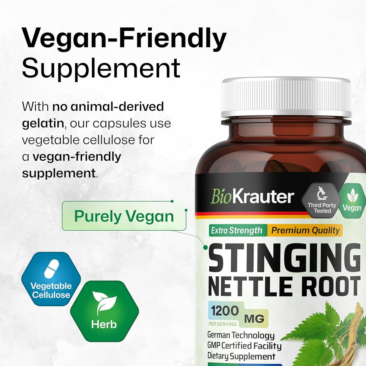 BIOKRAUTER - BIO KRAUTER Stinging Nettle 1200Mg. 100 Capsulas - The Red Vitamin MX - Suplementos Alimenticios - {{ shop.shopifyCountryName }}