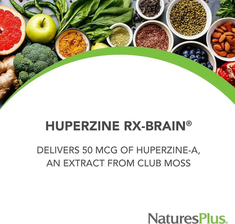 NATURES PLUS - Natures Plus Huperzine Rx-Brain 50mcg 30 Tabletas - The Red Vitamin MX - Suplementos Alimenticios - {{ shop.shopifyCountryName }}