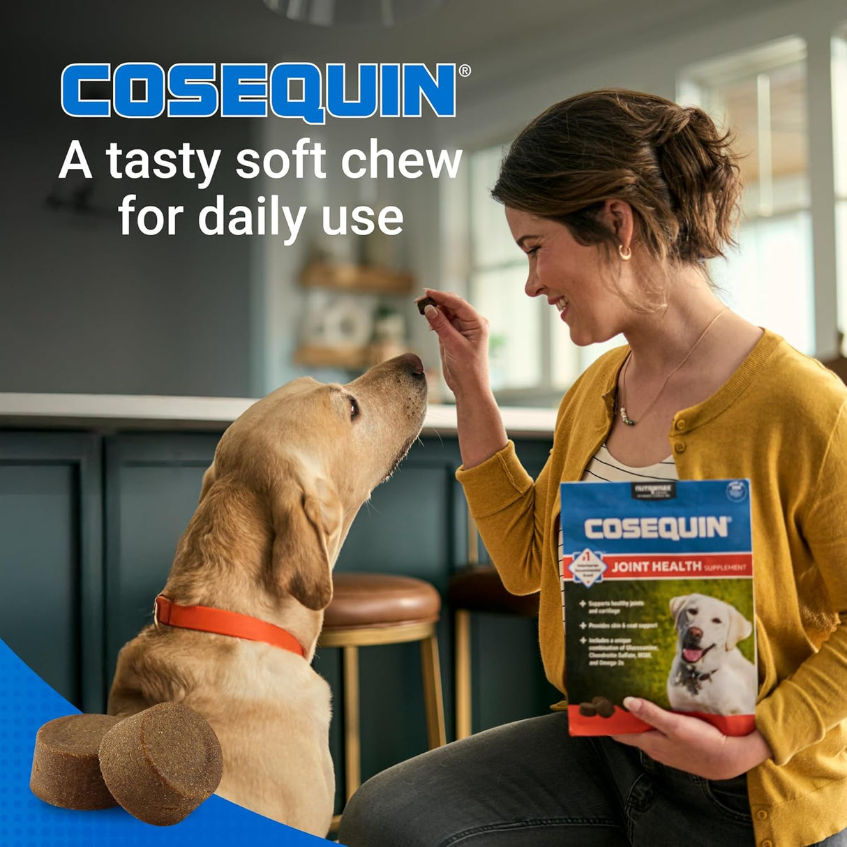 Nutramax Cosequin Joint Health Supplement for Dogs 120 Masticables