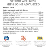 NaturVet Senior Wellness Hip & Joint Advanced Plus Omegas 120 Masticables