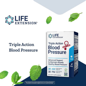 LIFE EXTENSION - Life Extension Triple Action Healthy Blood Pressure Support 60 Tabletas - The Red Vitamin MX - Suplementos Alimenticios - {{ shop.shopifyCountryName }}