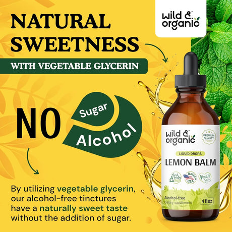 WILD & ORGANIC - Wild & Organic Lemon Balm Drops 4 Fl.Oz. - The Red Vitamin MX - Suplementos Alimenticios - {{ shop.shopifyCountryName }}