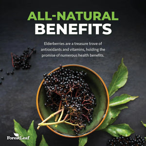 FOREST LEAF - ForestLeaf Sambucus Elderberry with Vitamin C and Zinc 9000Mg. 60 Capsulas - The Red Vitamin MX - Suplementos Alimenticios - {{ shop.shopifyCountryName }}