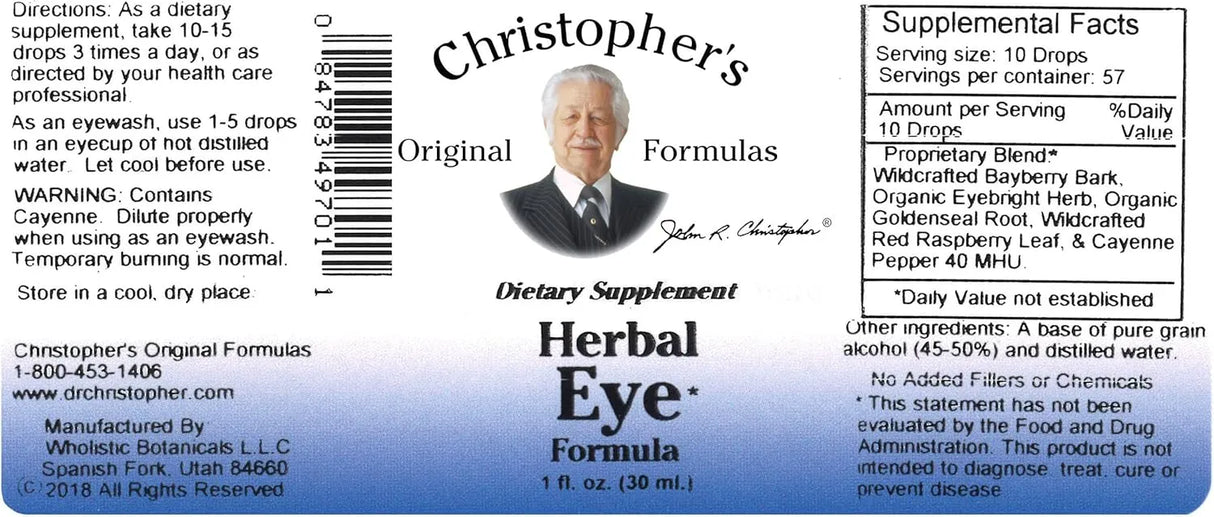 CHRISTOPHER´S - Christopher's Original Formulas Herbal Eyebright 1 Fl.Oz. - The Red Vitamin MX - Suplementos Alimenticios - {{ shop.shopifyCountryName }}