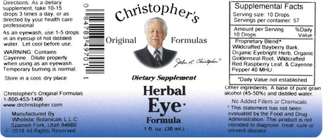 CHRISTOPHER´S - Christopher's Original Formulas Herbal Eyebright 1 Fl.Oz. - The Red Vitamin MX - Suplementos Alimenticios - {{ shop.shopifyCountryName }}