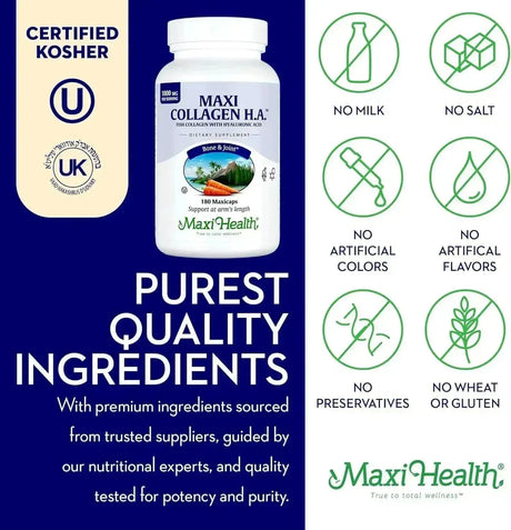 MAXI HEALTH - Maxi Health Collagen with Hyaluronic Acid 1000Mg. 180 Capsulas - The Red Vitamin MX - Suplementos Alimenticios - {{ shop.shopifyCountryName }}