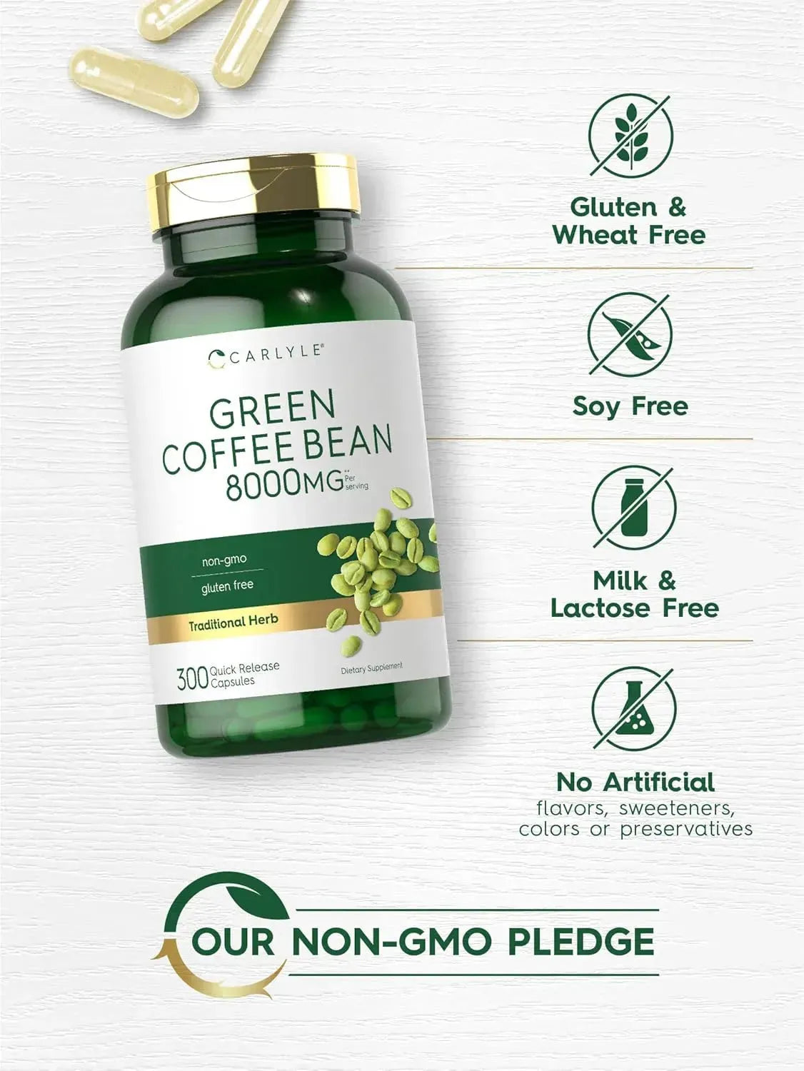 CARLYLE - Carlyle Green Coffee Bean Extract 8000Mg. 300 Capsulas - The Red Vitamin MX - Suplementos Alimenticios - {{ shop.shopifyCountryName }}