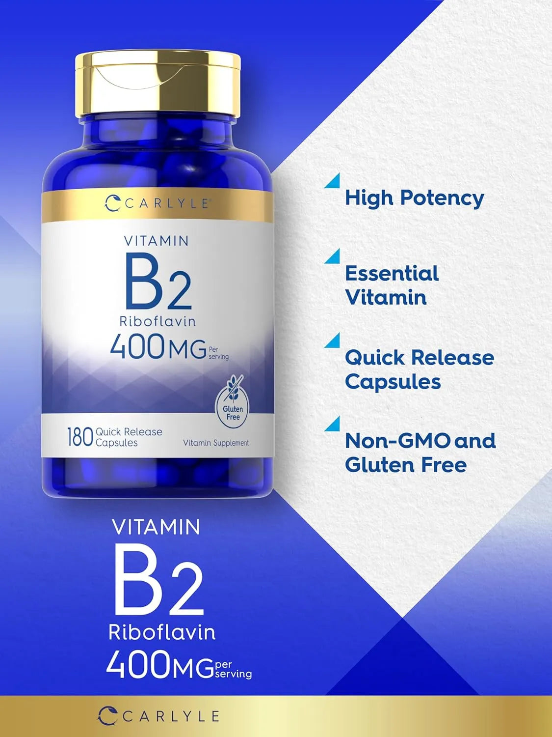CARLYLE - Carlyle Vitamin B-2 400Mg. 180 Capsulas - The Red Vitamin MX - Suplementos Alimenticios - {{ shop.shopifyCountryName }}