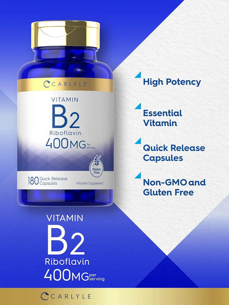 CARLYLE - Carlyle Vitamin B-2 400Mg. 180 Capsulas - The Red Vitamin MX - Suplementos Alimenticios - {{ shop.shopifyCountryName }}