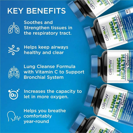 GROW VITAMIN - Grow Vitamin Lung Health Respiratory Support 60 Capsulas - The Red Vitamin MX - Suplementos Alimenticios - {{ shop.shopifyCountryName }}
