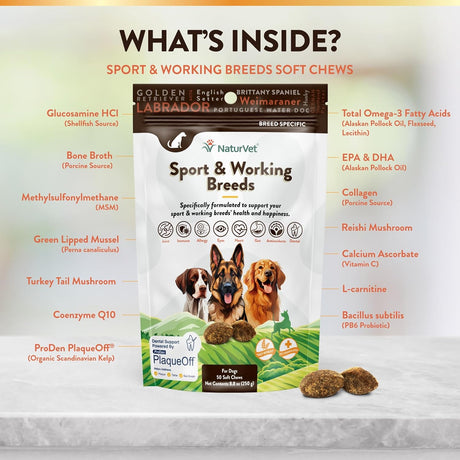 NATURVET - NaturVet Sport Breed Supplement 50 Masticables - The Red Vitamin MX - Suplementos Herbales Para Perros - {{ shop.shopifyCountryName }}