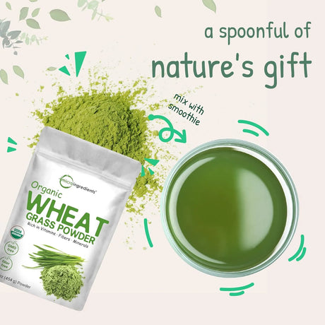 MICRO INGREDIENTS - Micro Ingredients Organic Wheat Grass Powder 454Gr. - The Red Vitamin MX - Suplementos Alimenticios - {{ shop.shopifyCountryName }}