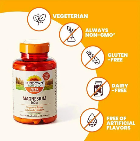 SUNDOWN - Sundown Magnesium 500Mg. 180 Tabletas - The Red Vitamin MX - Suplementos Alimenticios - {{ shop.shopifyCountryName }}