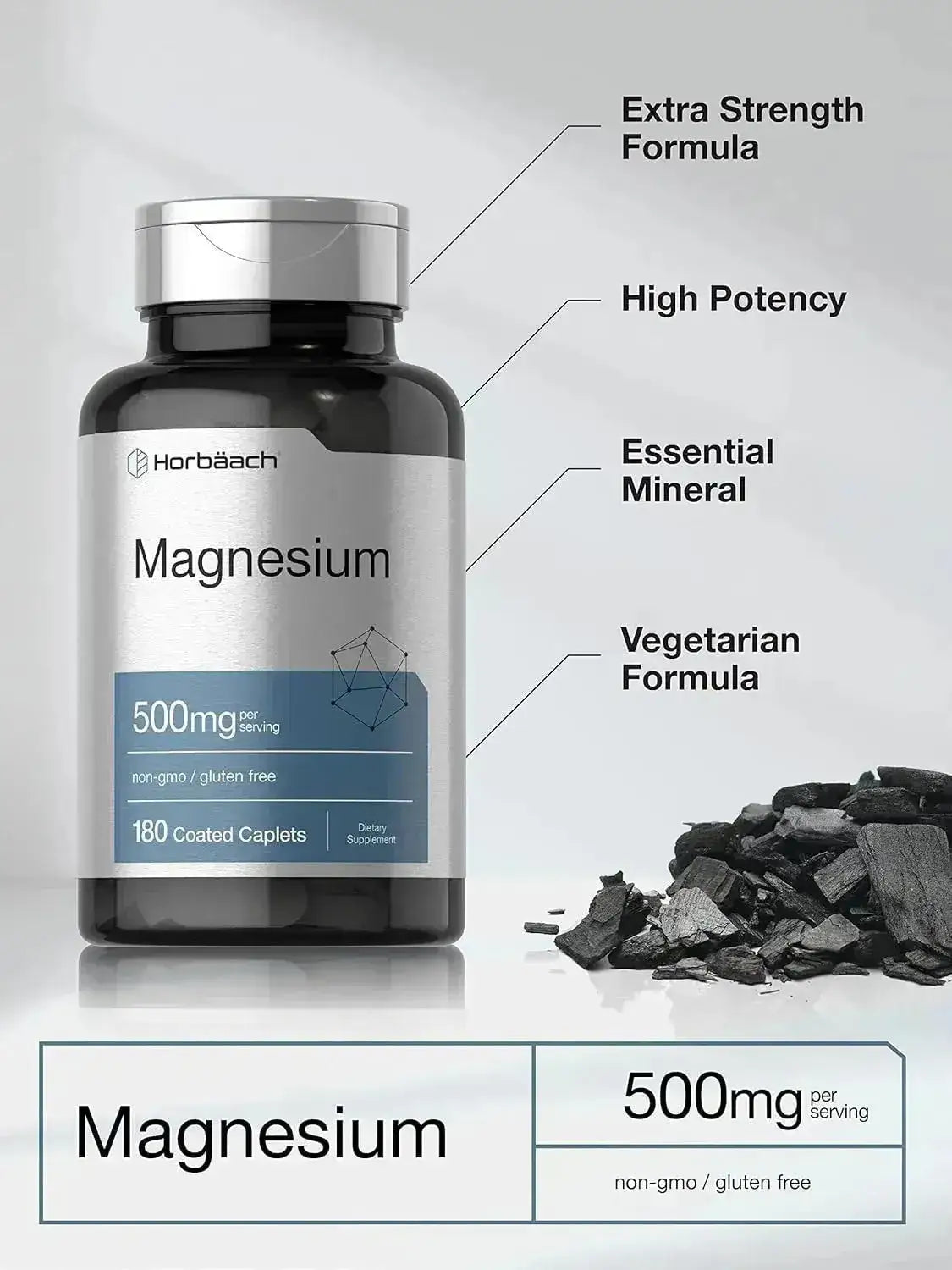 HORBAACH - Horbaach Magnesium 500Mg. 180 Tabletas - The Red Vitamin MX - Suplementos Alimenticios - {{ shop.shopifyCountryName }}