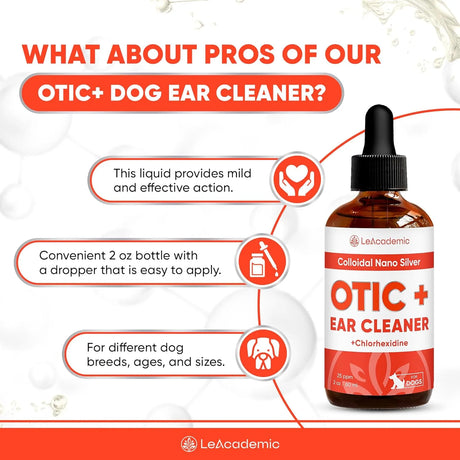 LEACADEMIC - LeAcademic Dog Ear Cleaner 60Ml. - The Red Vitamin MX - Cuidado Del Oído De Perros - {{ shop.shopifyCountryName }}