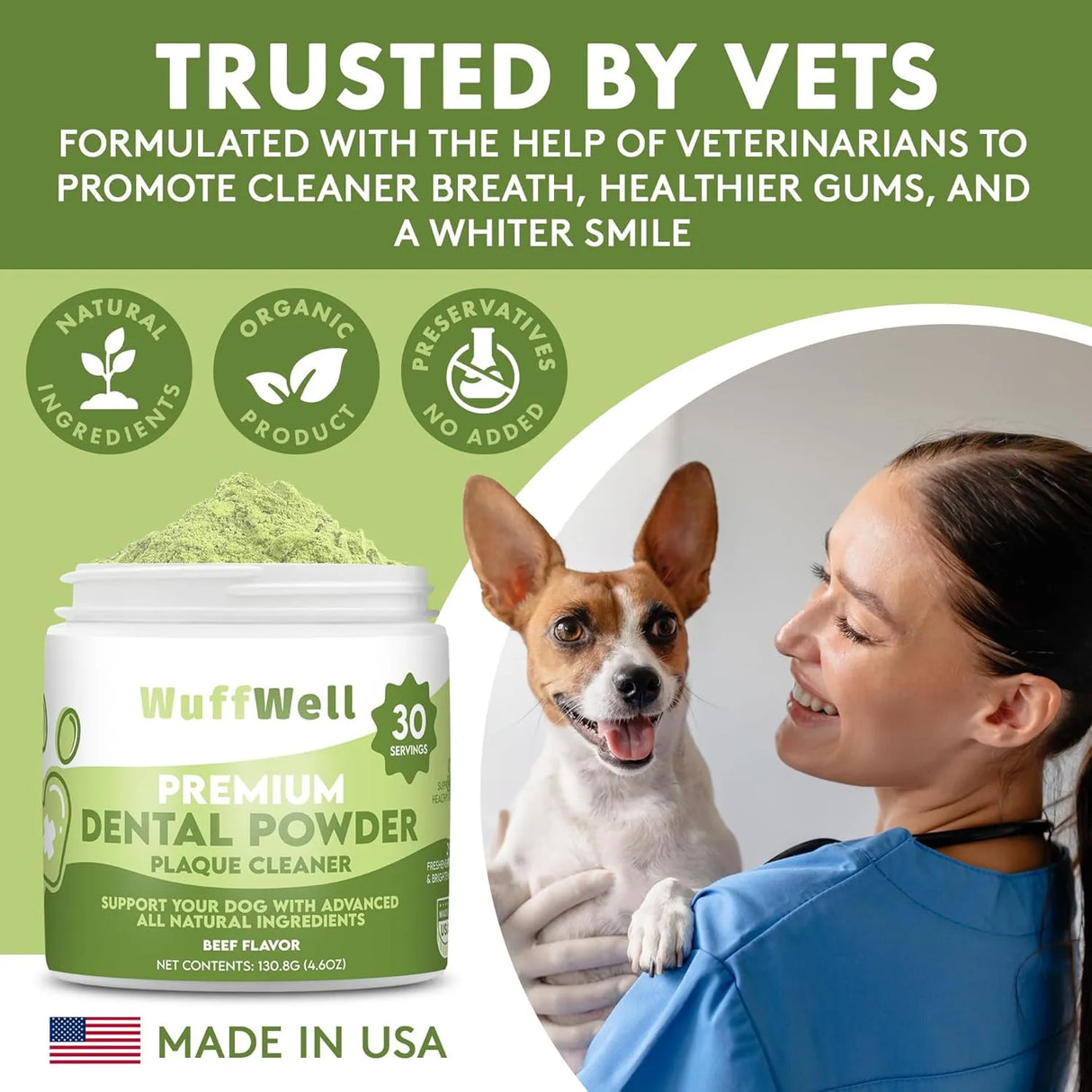 WUFFWELL - WuffWell Dog Teeth Cleaning Powder with Added Probiotics 130Gr. - The Red Vitamin MX - Cuidado Dental Para Perros - {{ shop.shopifyCountryName }}