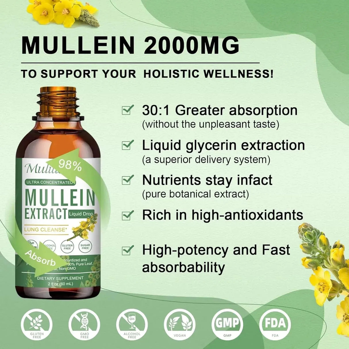 MULITTEA - Mulittea Mullein Drops for Lungs 60Ml. - The Red Vitamin MX - Suplementos Alimenticios - {{ shop.shopifyCountryName }}