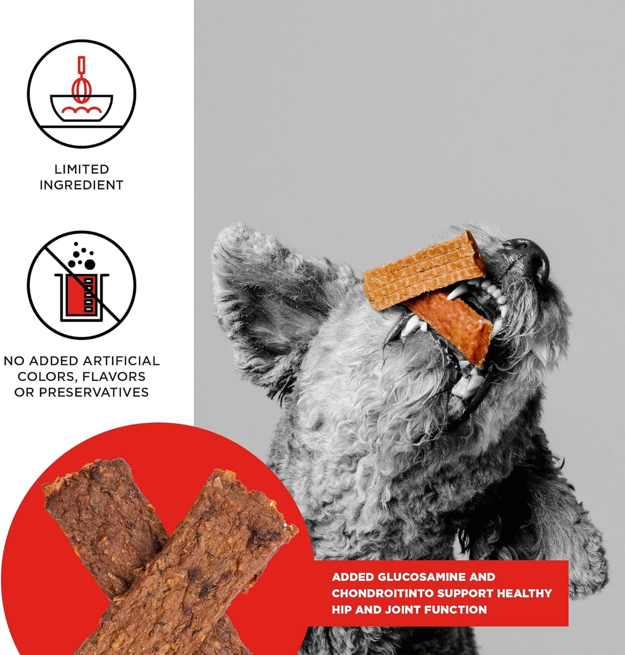 BIXBI - BIXBI Hip & Joint Support Beef Liver Jerky Dog Treats 141Gr. - The Red Vitamin MX - Cuidado De Cadera Y Articulaciones Para Perros - {{ shop.shopifyCountryName }}