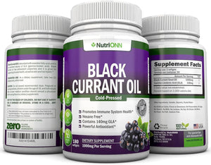 NUTRIONN - NutriONN Black Currant Oil 1000Mg. 180 Capsulas Blandas - The Red Vitamin MX - Suplementos Alimenticios - {{ shop.shopifyCountryName }}