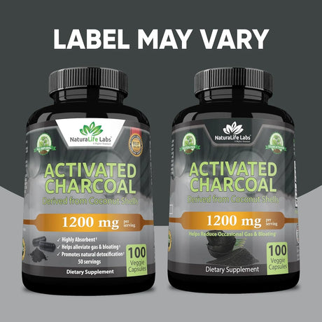 NATURALIFE LABS - NaturaLife Labs Activated Charcoal 1200Mg. 100 Capsulas - The Red Vitamin MX - Suplementos Alimenticios - {{ shop.shopifyCountryName }}