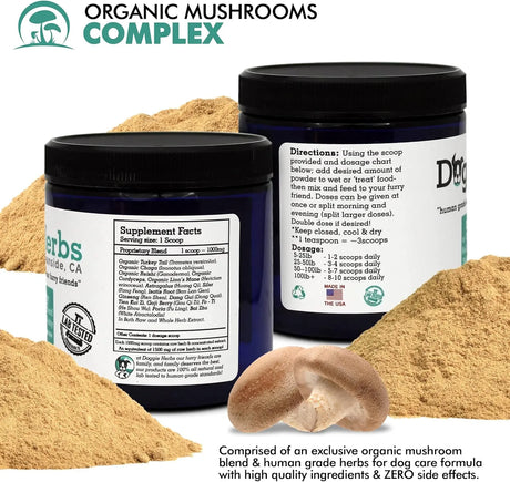 DOGGIE HERBS - Doggie Herbs Certified Organic Immunity Mushroom Mix for Dogs 100Gr. - The Red Vitamin MX - Suplementos Herbales Para Perros - {{ shop.shopifyCountryName }}