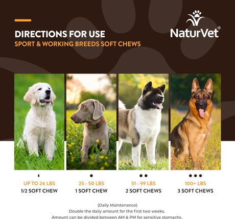 NATURVET - NaturVet Sport Breed Supplement 50 Masticables - The Red Vitamin MX - Suplementos Herbales Para Perros - {{ shop.shopifyCountryName }}