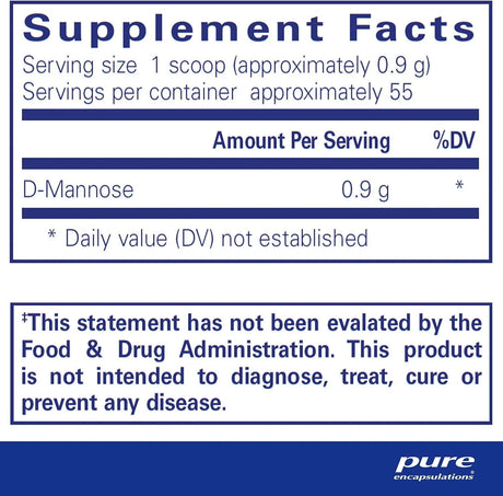 PURE ENCAPSULATIONS - Pure Encapsulations D-Mannose Powder 50Gr. - The Red Vitamin MX - Suplementos Alimenticios - {{ shop.shopifyCountryName }}