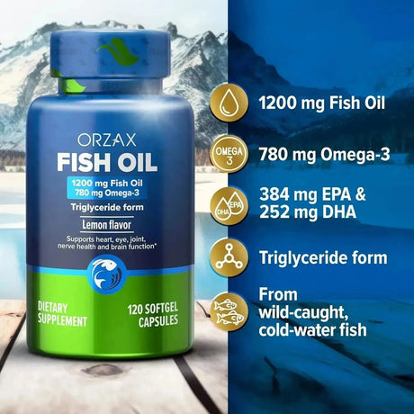 ORZAX - ORZAX Omega 3 Fish Oil 1200Mg. 120 Capsulas Blandas - The Red Vitamin MX - Suplementos Alimenticios - {{ shop.shopifyCountryName }}