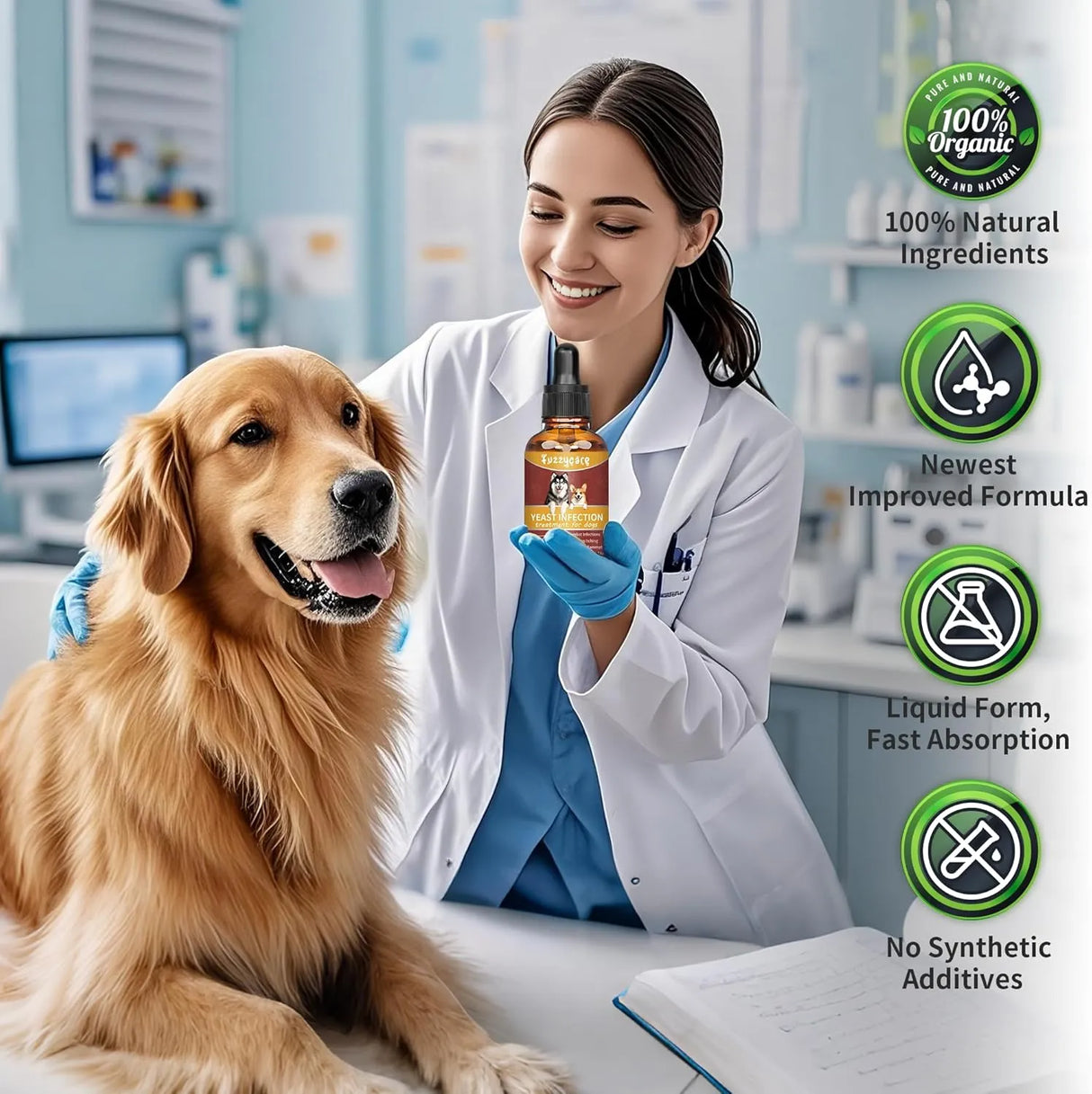 FUZZYCARE - Fuzzycare Natural Yeast Infection Treatment for Dogs 60Ml. - The Red Vitamin MX - Cuidado Del Oído De Perros - {{ shop.shopifyCountryName }}