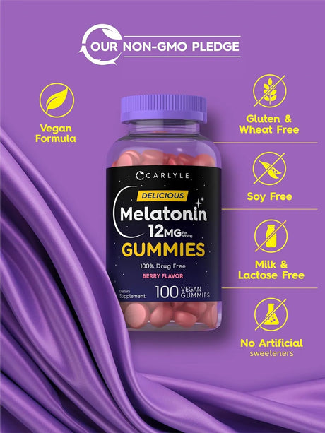 CARLYLE - Carlyle Melatonin Gummies 12Mg. 100 Gomitas - The Red Vitamin MX - Suplementos Alimenticios - {{ shop.shopifyCountryName }}