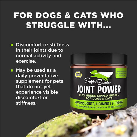 SUPER SNOUTS - Super Snouts Joint Power 100% Green Lipped Mussels for Dogs & Cats 150Gr. - The Red Vitamin MX - Cuidado De Cadera Y Articulaciones Para Perros - {{ shop.shopifyCountryName }}